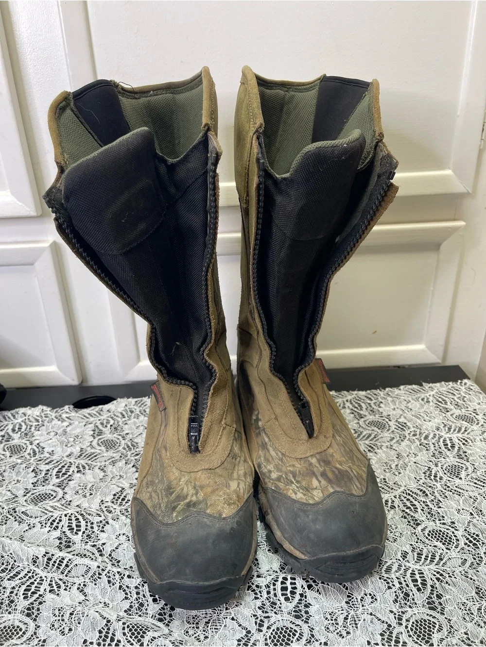 Mens CABELAS *GORE-TEX Scentlok Thinsulate Ultra Camo/Leather HUNTING BOOTS 10.5